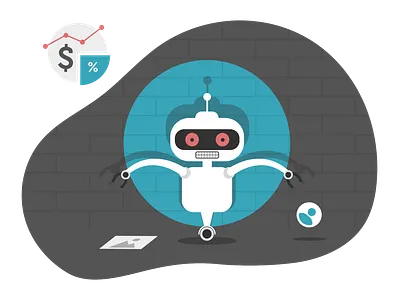 good bot bad bot real time analysis rev bot digitalillustration flat design illustration robot security vector