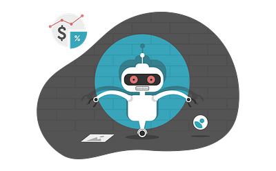 good bot bad bot real time analysis rev bot digitalillustration flat design illustration robot security vector