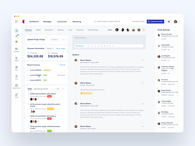 Dashboard - Content and Crew Management Platform clean creative crm dashboad dashboard design dashboard ui design hire minimal ui ux web