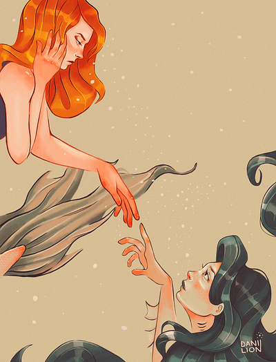 Mermaid Illustration Part 1 art character design digital illustration digital painting digitalart digitalpainting drawing illustration mermaid mermay painting portrait art portrait illustration