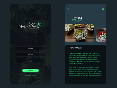 Mini garden app app design minimal ui ux