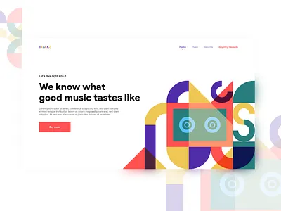 Trackz Website UI Design adobe artwork design dribbble geometric design illustration ios music ui ux web webdesign xd xd design xd ui kit xddailychallenge