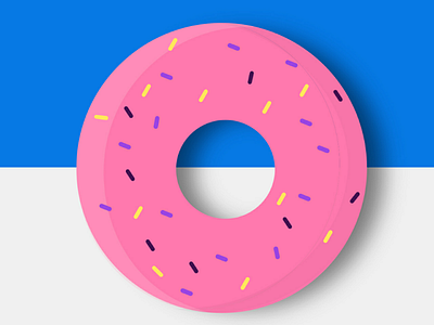 A donut to live for adobe art clean donut donuts flat food graphic illustration illustrator minimal minimalism typo typography vector