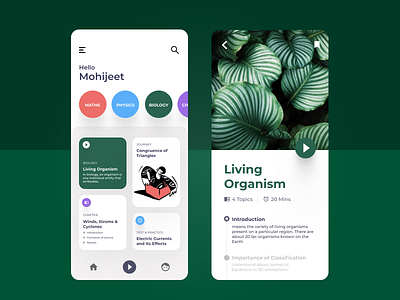 Education App Concept biology chemistry design edtech educational app illustration maths minimalist physics product visual