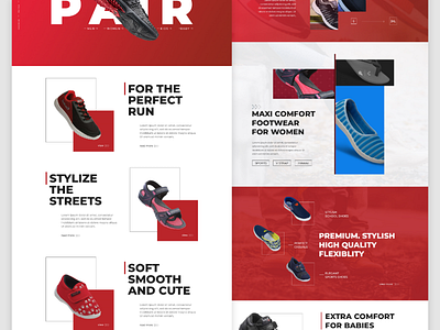 Shoe store web UI | Landing page e commerce footwear homepage landingpage shoe shop store ui uidesign uiux ux uxdesign webdesign webpage website webui