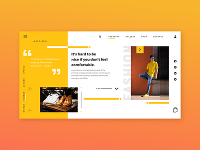 Artiro - Website Header UI Design app design fashion header design homepage landing page typography ui ui design uiuxdesign ux web website website design website header