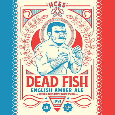 Beer Label Dead Fish adobe photoshop beer label design illustration label labeldesign photoshop