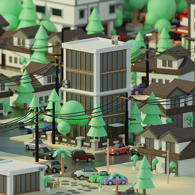 Little City 3d 3d art 3d artist 3drender 3drendering blender blender 3d blender3d blender3dart blendercycles building cartoon city indonesia designer lowpoly