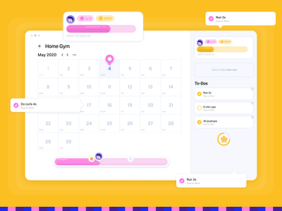 Calendar for crossit cute design interface design ui uidesign