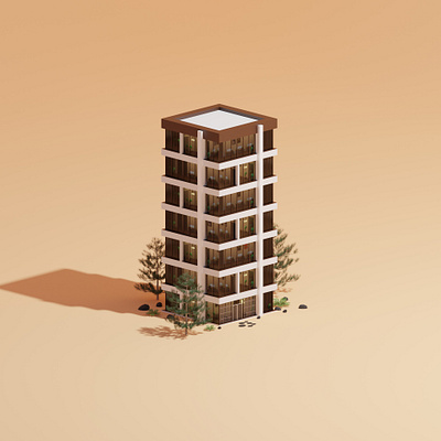 Little Office 3d 3d art 3d artist 3drender 3drendering blender blender 3d blender3d blender3dart blendercycles building indonesia designer isometric art isometric design lowpoly lowpolyart orange