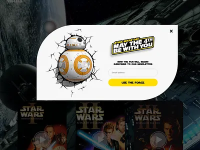 Daily UI #016 - Pop up/ Overlay app daily 100 challenge dailyui dailyui016 design popup popup overlay starwars ui ui design ux uxdesign