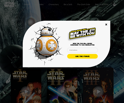 Daily UI #016 - Pop up/ Overlay app daily 100 challenge dailyui dailyui016 design popup popup overlay starwars ui ui design ux uxdesign