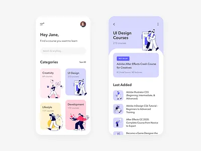 📚 Online Courses Mobile App Design app design concept design courses ios design learning app mobile mobile app mobile app design mobile design online courses online learning online platform