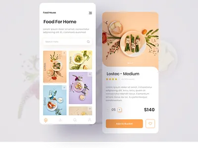 Food Delivery App app concept cooking app dribbble best shot food food app foodie groceries illustration minimal mobile app restaurant ui ux