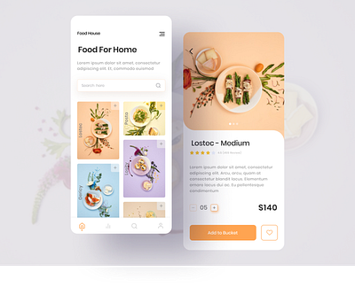 Food Delivery App app concept cooking app dribbble best shot food food app foodie groceries illustration minimal mobile app restaurant ui ux