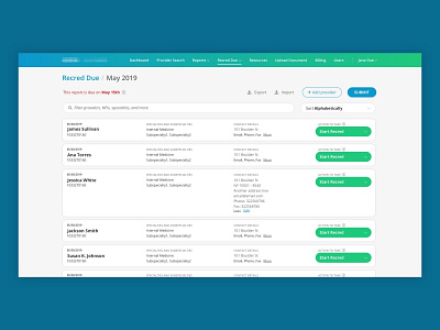 Document Management cards clean complex dashboard fresh gradient healthcare healthtech management workflow