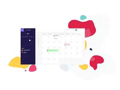 kal-today ( monthly view ) v0.1 app calendar daily 100 challenge dailyui design desktop desktop app flat flatdesign javascript linux mac managment month time ui ux web windows