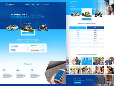 Conquer Consórcios WebSite - UI design interface ui ui design ux website