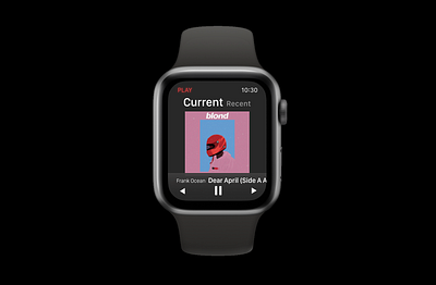 Daily UI 009: Music Player apple watch dailyui dailyuichallenge design interface music player music player ui smartwatch ui uidesign