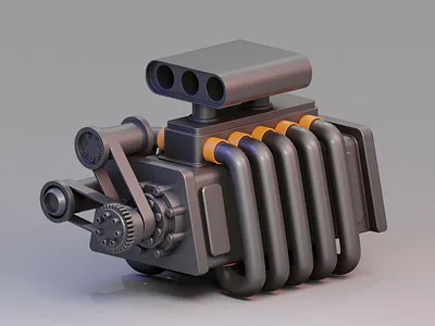 Engine 3d abstract blender blender3d cgi cycles illustration industrial design industrialdesign lowpoly render
