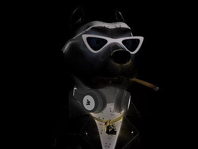 Smoke DJ Dog NFT 3d character crypto art eth metaverse nft nft art nft character nft collection wave wave dawgz