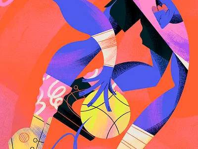 YORN ~ SHAKE IT • Basketball Player basketball character illustration running