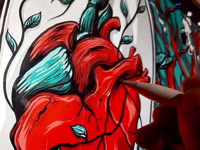 Heart artwork artwork illustration