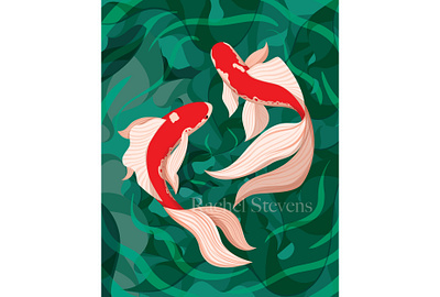 Koi Fish artwork design digital art digital illustration illustration illustrator koi koi fish