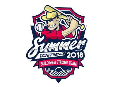 Summer Conference 2018 animation baseball branding design illustration logo logodesign logos mascot design mascot logo vector