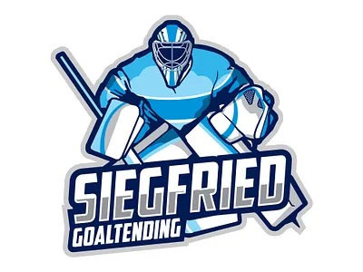 Siegfried Goaltending design hockey logo logo logodesign logos mascot design mascot logo
