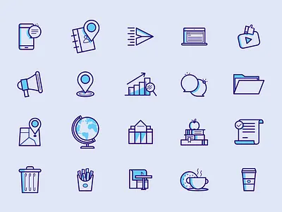 Dining Icons 3 address book books breakfast coffee college computer dining dining room food fries icons map marketing school social socialmedia university