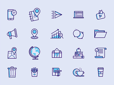 Dining Icons 3 address book books breakfast coffee college computer dining dining room food fries icons map marketing school social socialmedia university