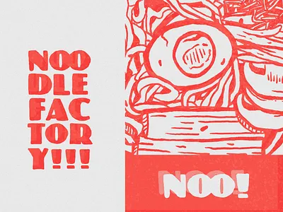 Noodle Factory 🍜💕 branding designer graphic design graphic designer handmade logo identity illustration instagram japanese logo logotype noodles retro style vintage logo