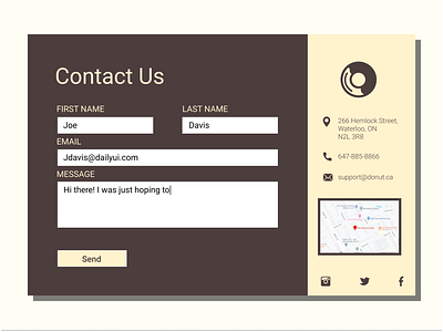 Contact Us design minimal ui ux