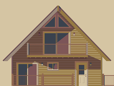 Warm & Cozy Cabin adobe illustration adobe illustrator architecture illustration brown brown colours browns building cabin cabin illustration colour palette cottage cottage illustration digital art exterior design flat illustration house house illustration illustration art illustration digital warm tones