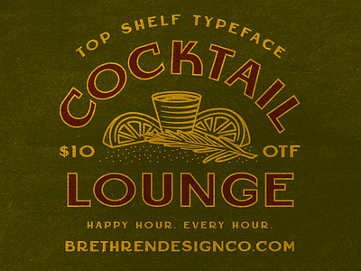 Cocktail Lounge Font apparel art deco badge beer branding cocktails display font fonts illustration lettering liquor new font packaging resources type typography vintage whiskey