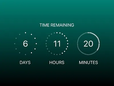 Countdown Timer black countdown dailyui design illustration time timer ui ux vector