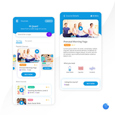 Online Courses app courses design learning learning app online courses ui uiux