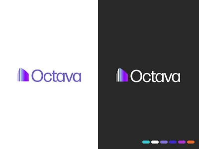 Octava app logo applogo branding gradient logo logo design logo design branding logo mark oct octane ux