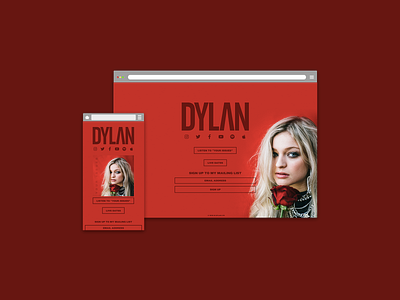 Official website - DYLAN (Singer/Songwriter) artist css html instagram landing page new website official website singer songwriter ui ux web design web developer web development website