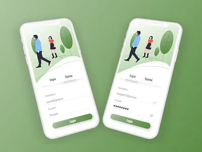 Social Distance App Login Screen app design minimal mobile app mobile design mobile ui ui uidesign