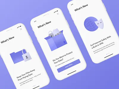 What's New Screens illustraion secure secure app security vpn vps hosting