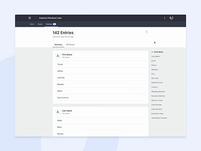 Forms – Jump to Field on Summary charts dashboard interactions lexicon liferay liferay dxp principle app summary