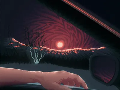 Watcher The Moon human illustration moon narrative point of view style