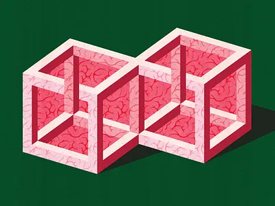 Dementia & Alzheimer's Disease alzheimers brain conceptual conceptual design conceptual illustration cubes dementia editorial illustration geometric geometric illustration graphic design health illustration impossible shape medical mental disorder mentalhealth neurology print textured