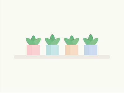 Minimalist Plants Illustration adobe illustrator design illustration minimalist pastel plants spring vector