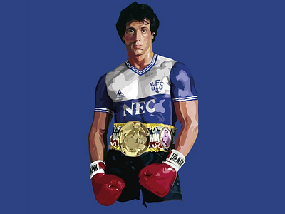 Digital Illustration actor adobe illustrator everton football illustration inspiration sport sylvester stallone