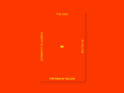 The King in Yellow cover redesign book challenge cover king minimalism packaging red warmup yellow