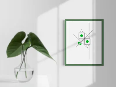 minimal plant composition 2d art composition design dribbble geometric illustration interior design minimal poster