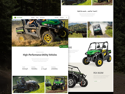 Gator RSX deere gator landing page layout layout design mud offroad utility vehicle